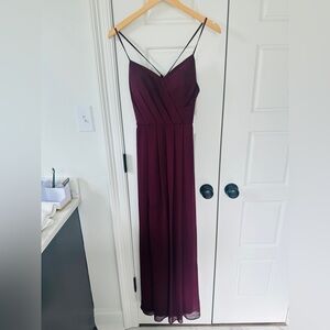 Burgundy bridesmaid dress